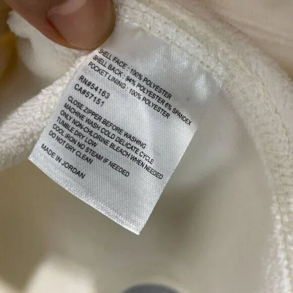 NWT Andrew Marc Womens S White Full-Zip Ribbed Jacket Polyester Spandex - Picture 6 of 8